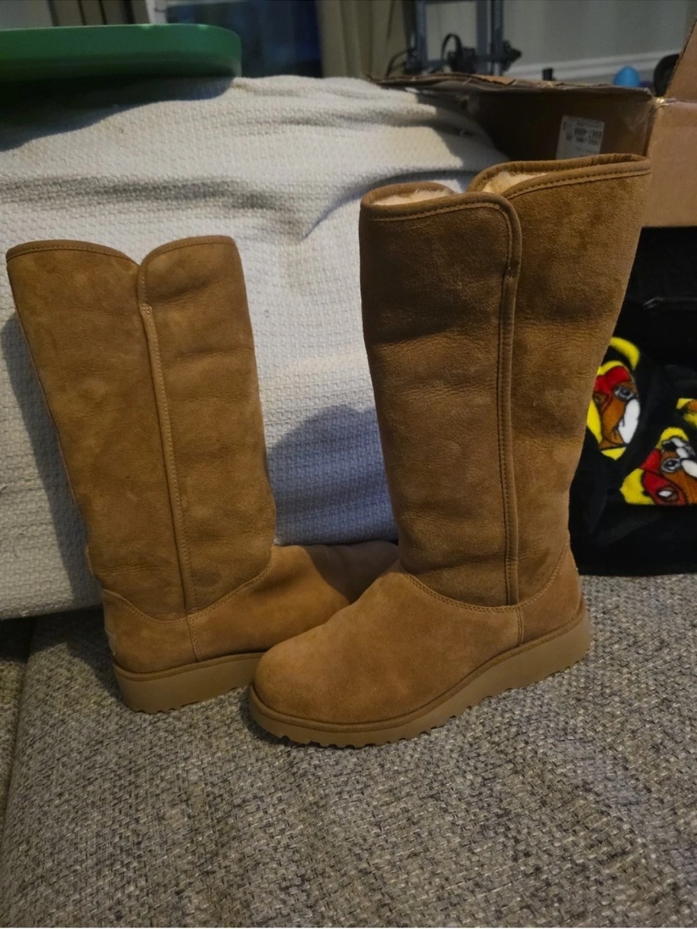 UGG Chestnut Suede Knee-High Winter Boots